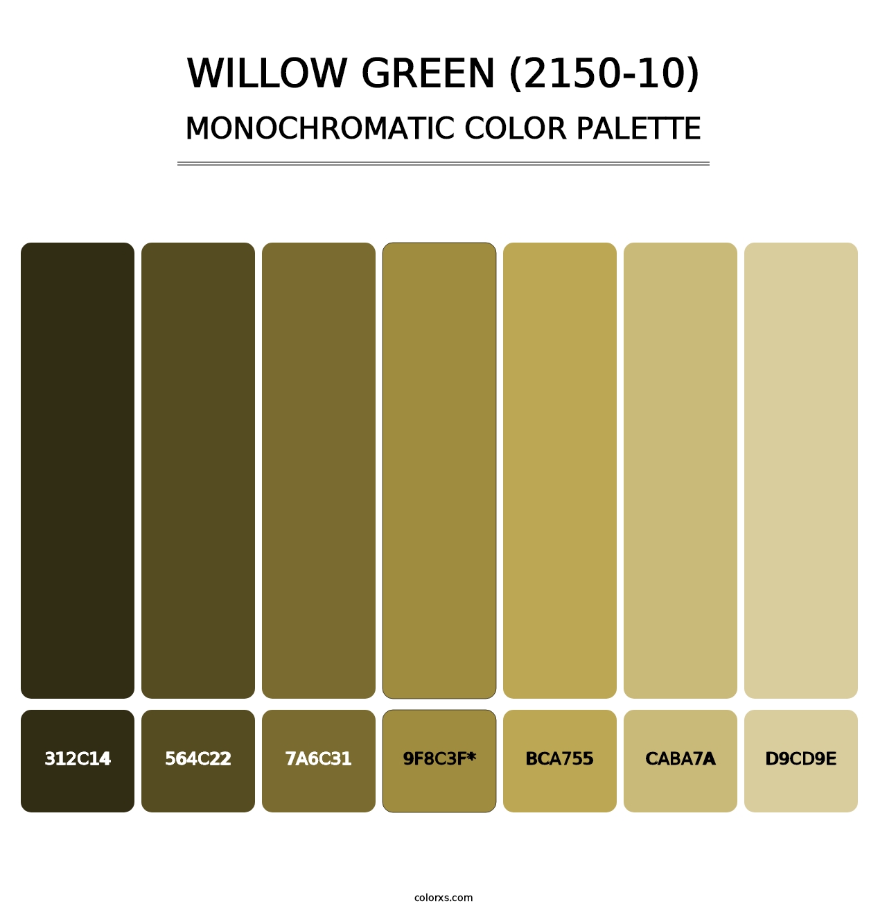 Willow Green (2150-10) - Monochromatic Color Palette