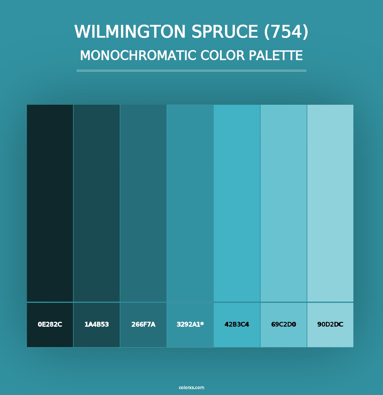 Wilmington Spruce (754) - Monochromatic Color Palette