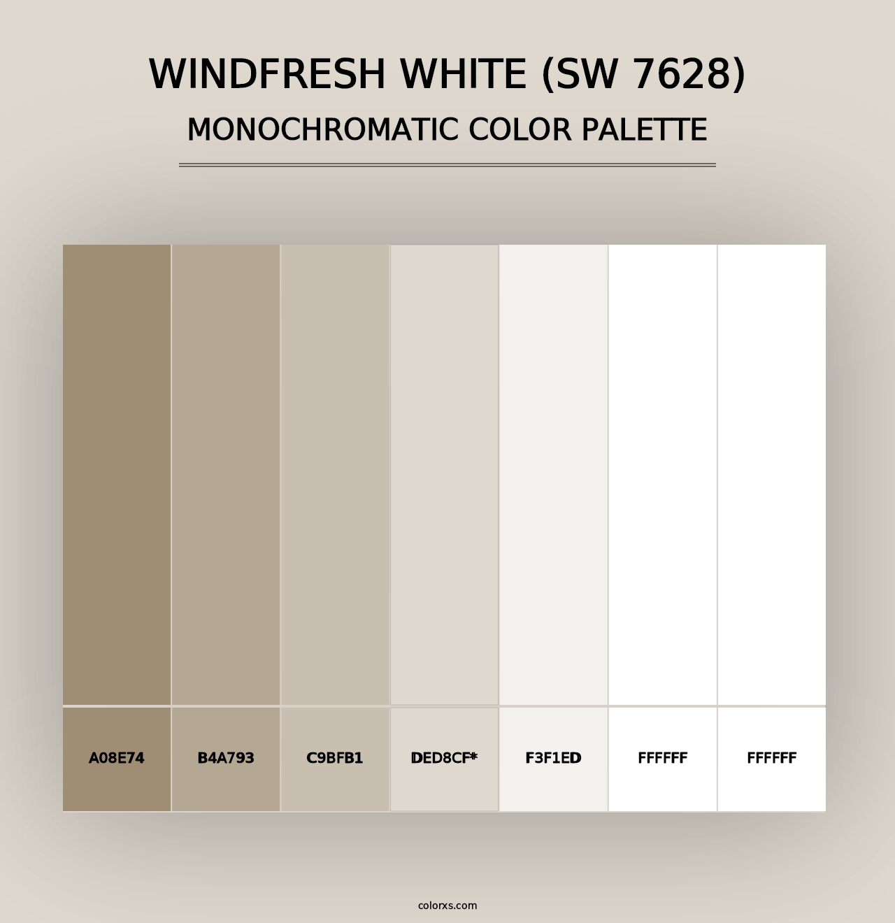 Windfresh White (SW 7628) - Monochromatic Color Palette