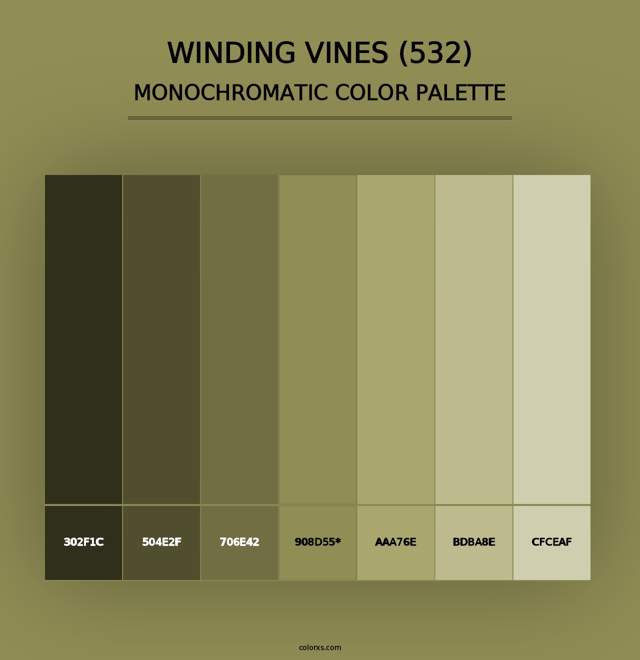 Winding Vines (532) - Monochromatic Color Palette