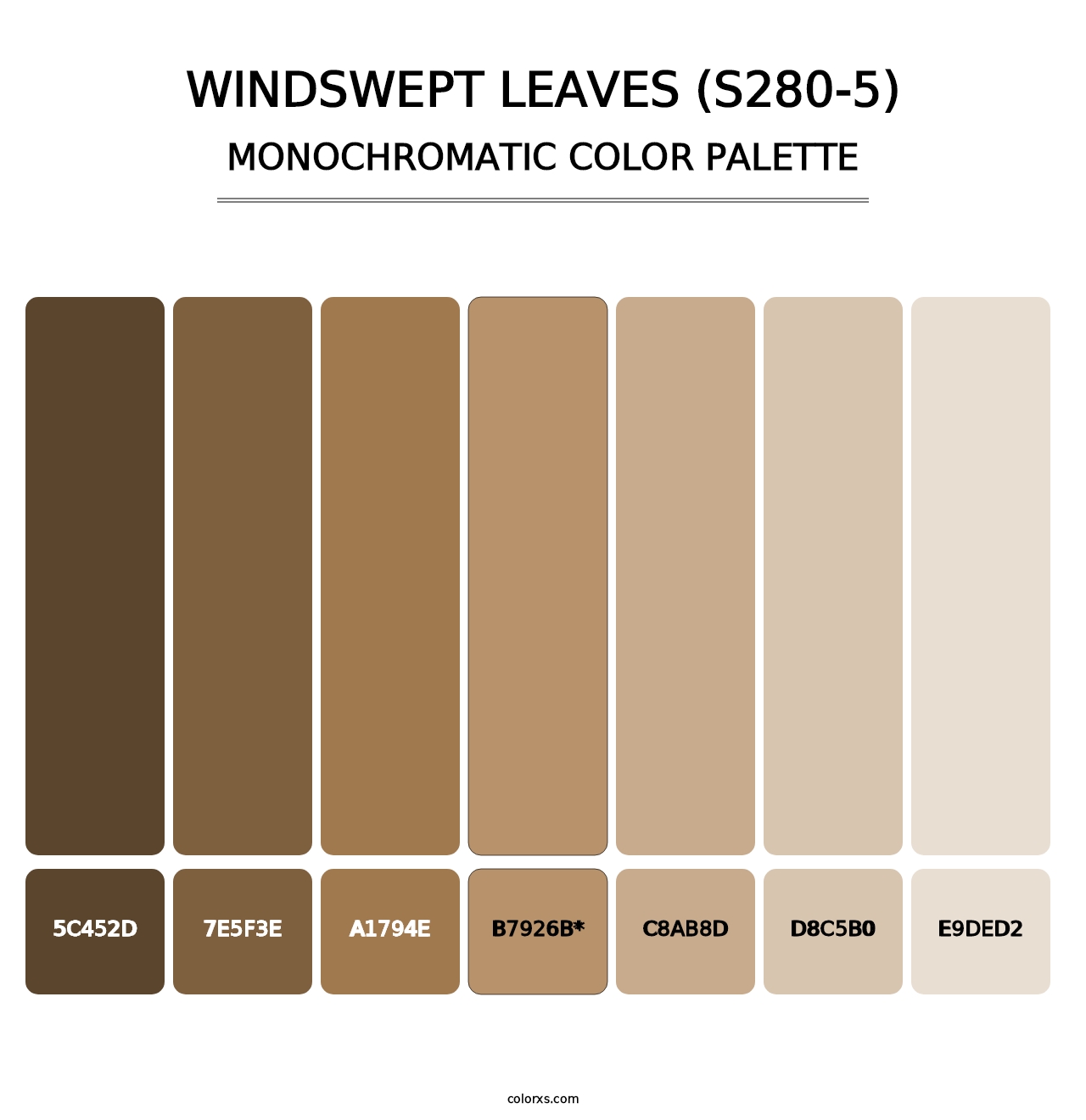 Windswept Leaves (S280-5) - Monochromatic Color Palette