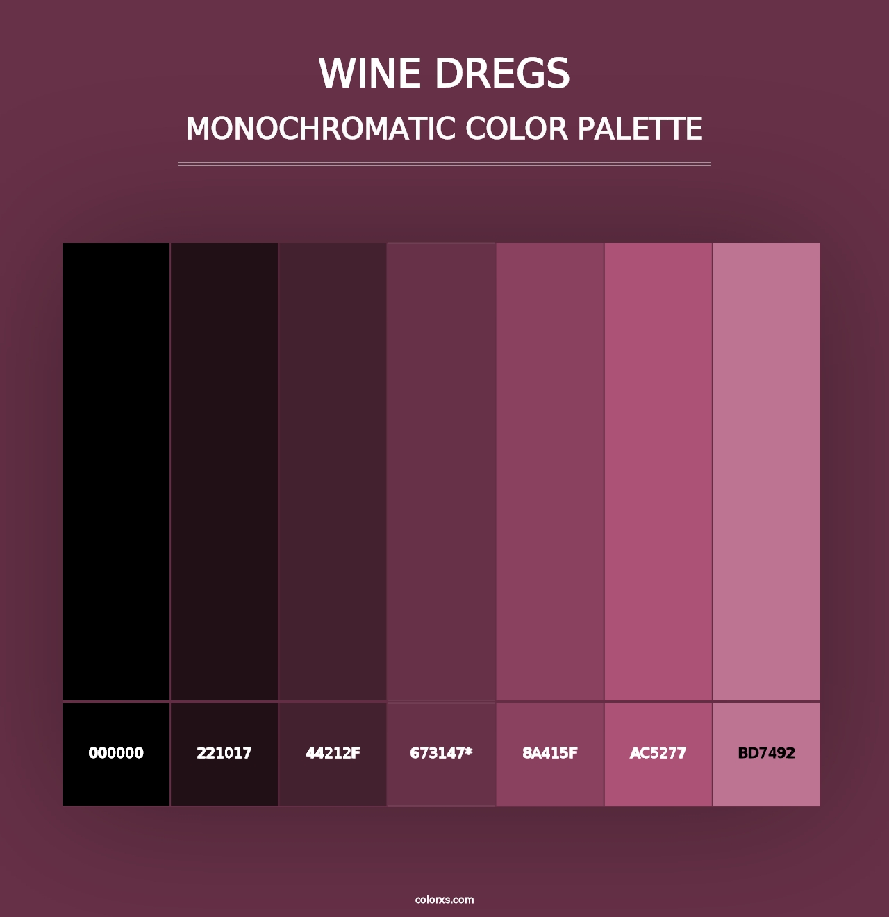 Wine Dregs - Monochromatic Color Palette