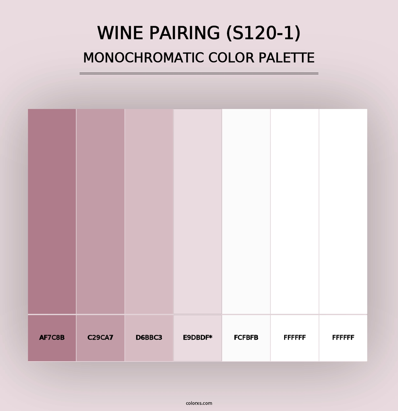 Wine Pairing (S120-1) - Monochromatic Color Palette