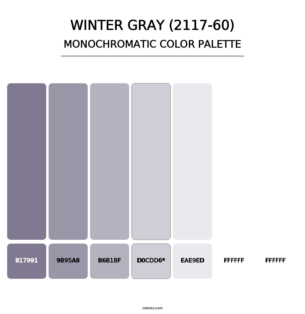 Winter Gray (2117-60) - Monochromatic Color Palette