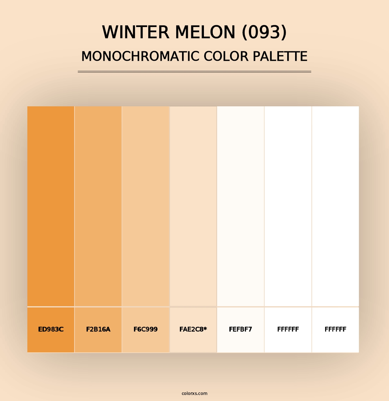 Winter Melon (093) - Monochromatic Color Palette