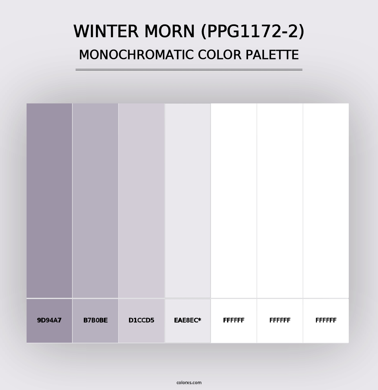 Winter Morn (PPG1172-2) - Monochromatic Color Palette