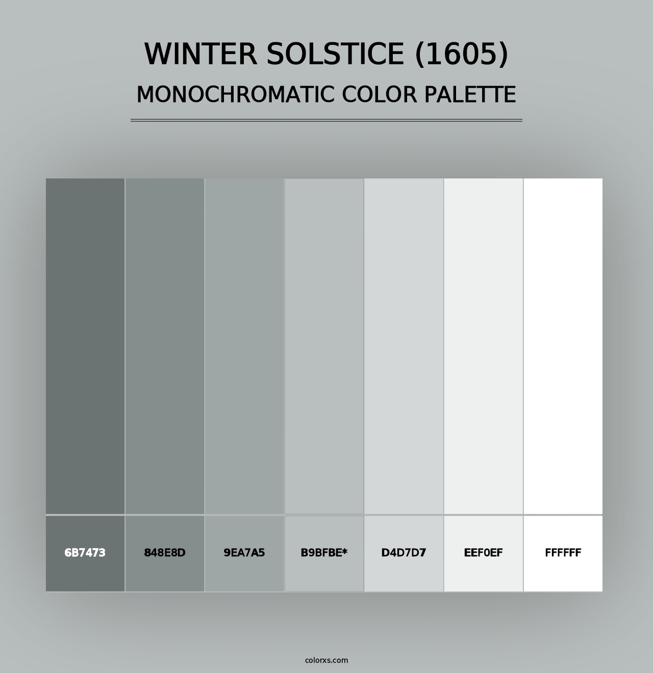 Winter Solstice (1605) - Monochromatic Color Palette