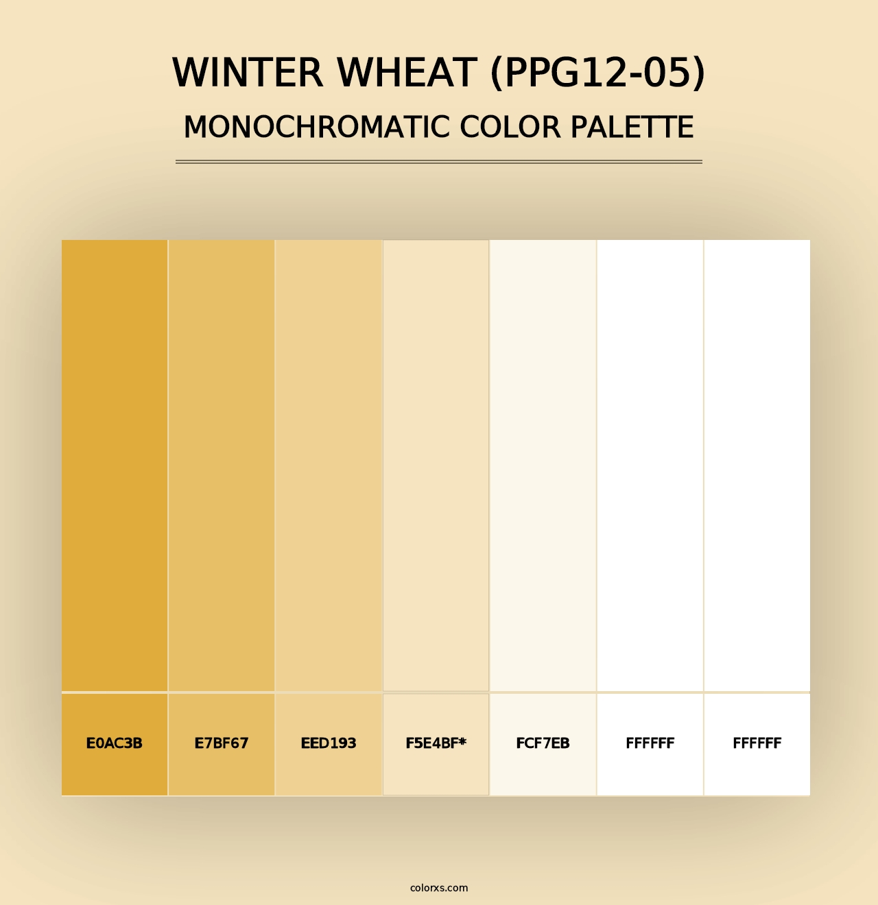 Winter Wheat (PPG12-05) - Monochromatic Color Palette