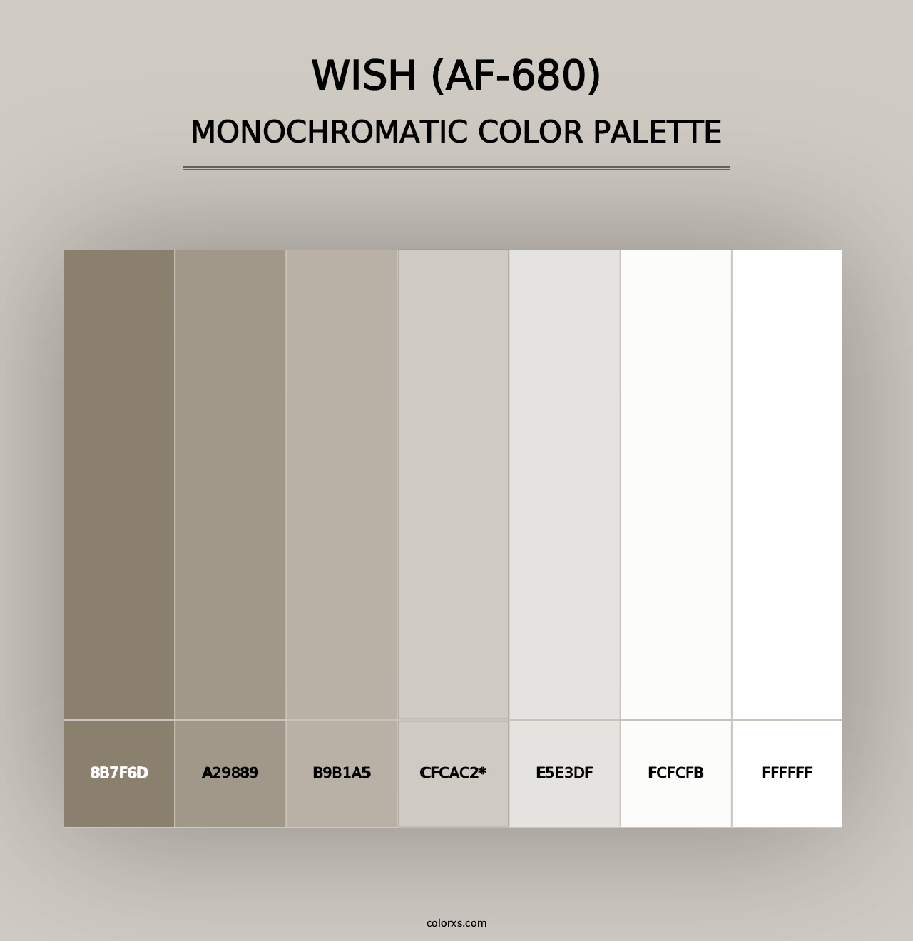 Wish (AF-680) - Monochromatic Color Palette