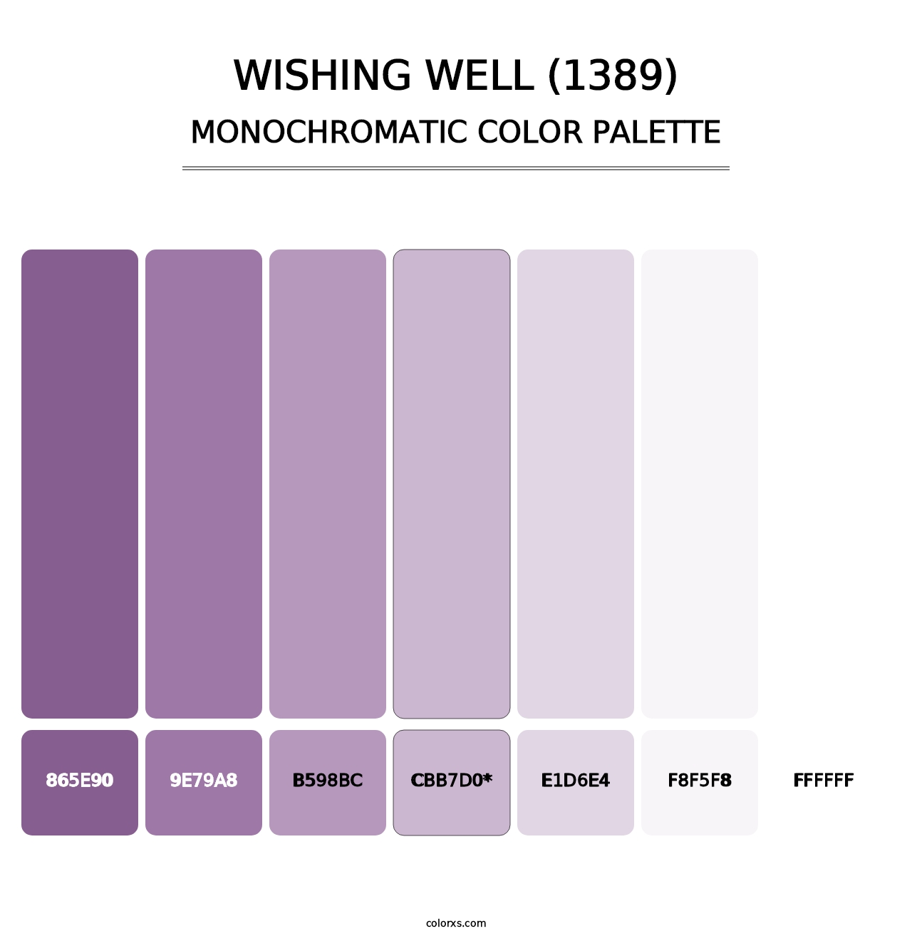 Wishing Well (1389) - Monochromatic Color Palette