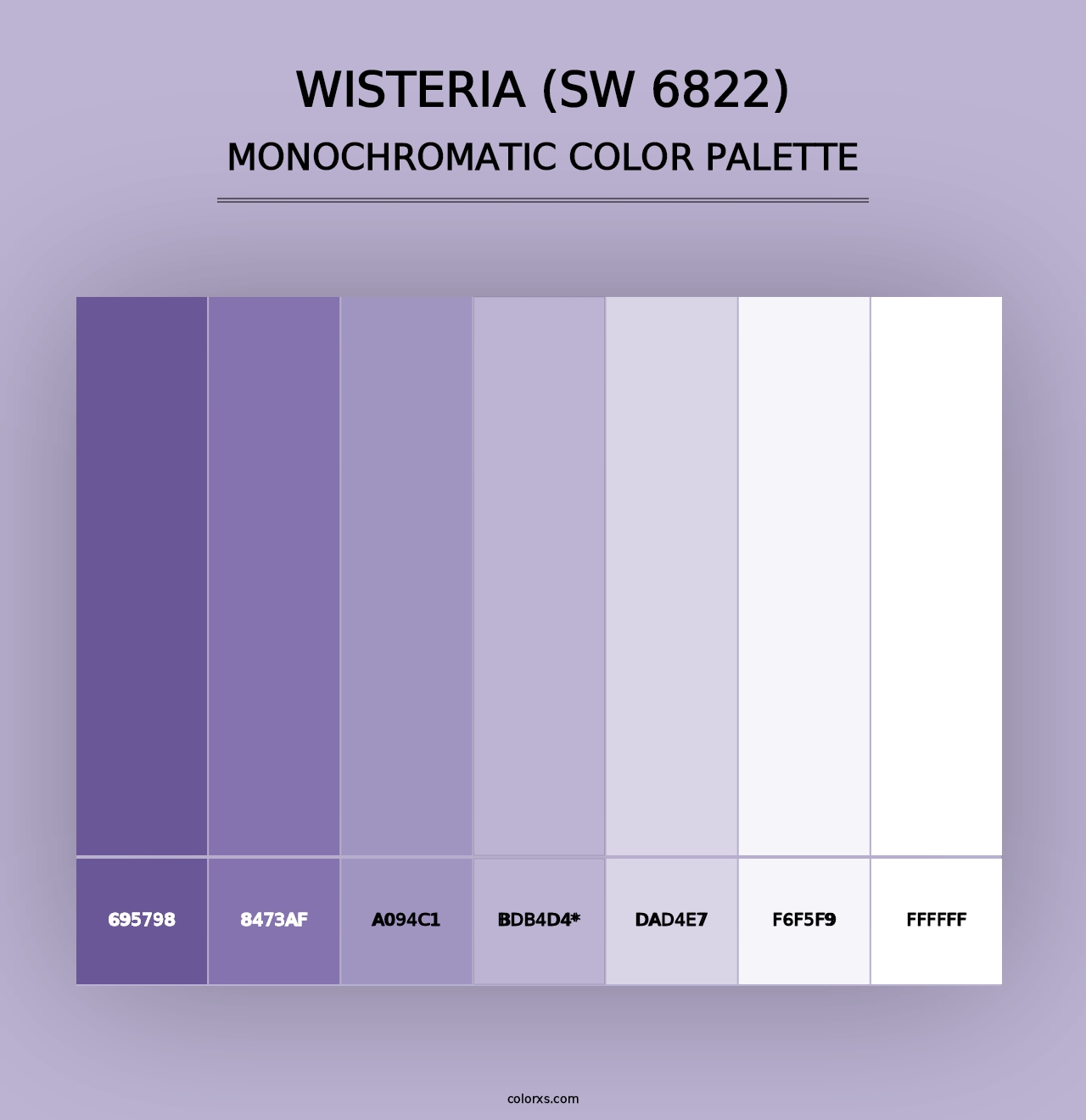 Wisteria (SW 6822) - Monochromatic Color Palette