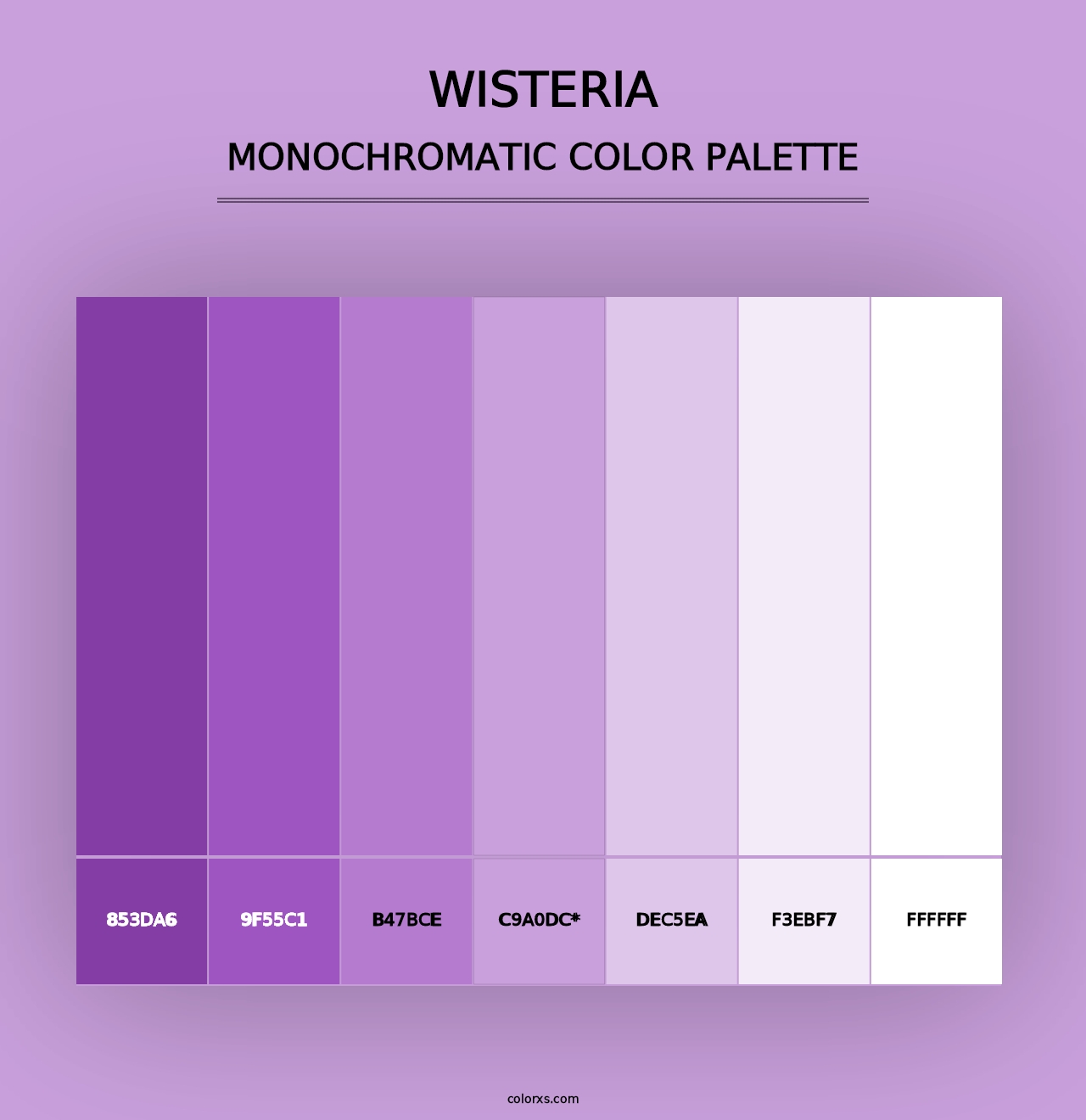 Wisteria - Monochromatic Color Palette