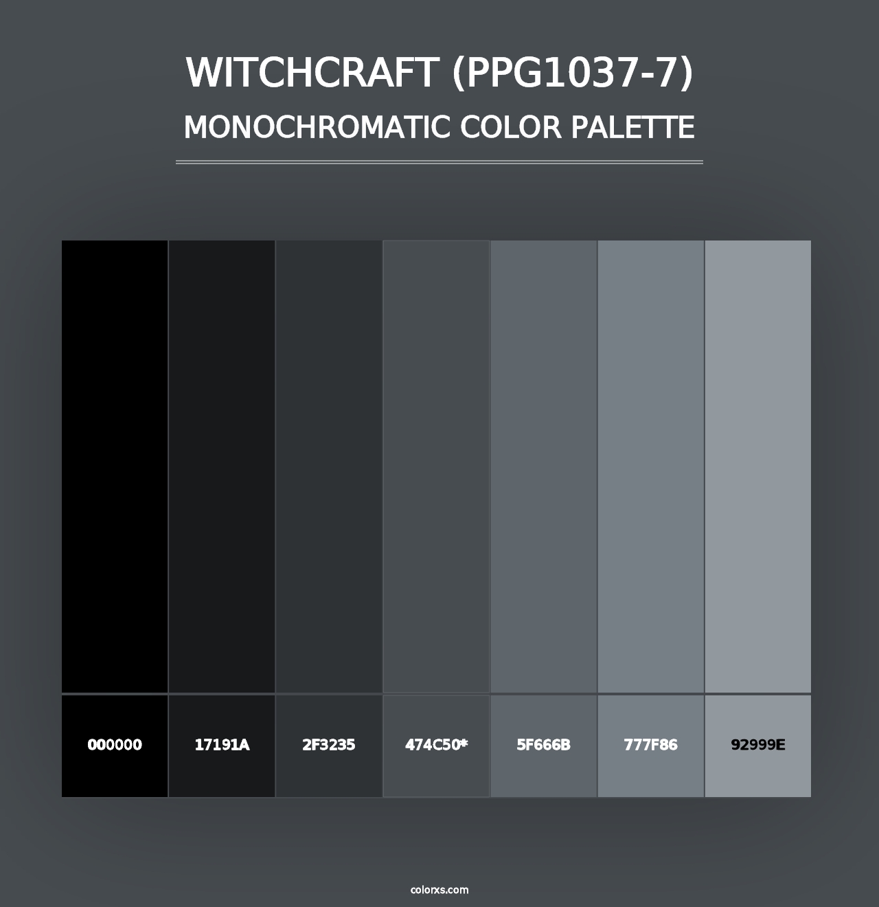 Witchcraft (PPG1037-7) - Monochromatic Color Palette