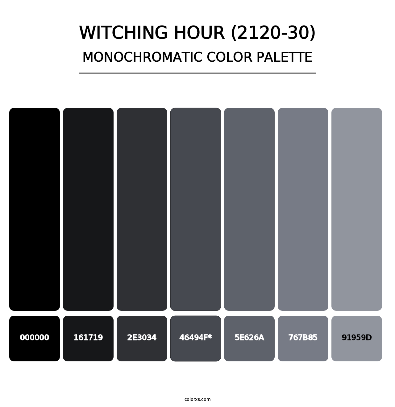 Witching Hour (2120-30) - Monochromatic Color Palette