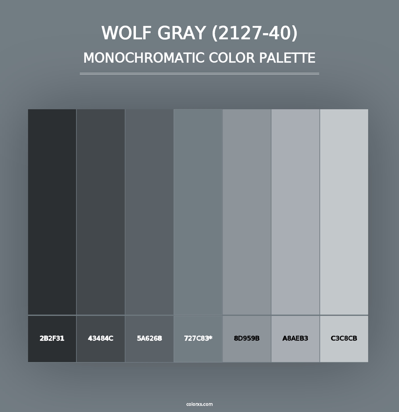 Wolf Gray (2127-40) - Monochromatic Color Palette