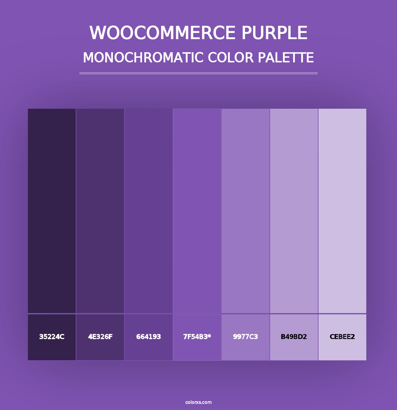 WooCommerce Purple - Monochromatic Color Palette