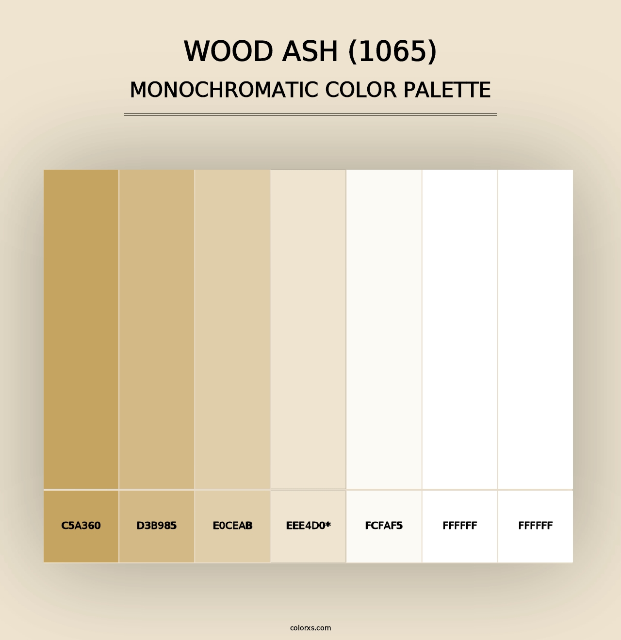 Wood Ash (1065) - Monochromatic Color Palette