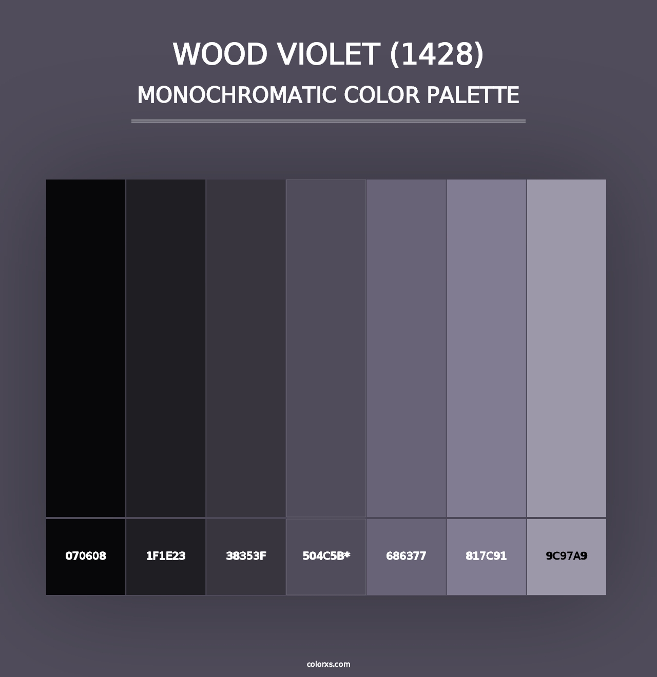 Wood Violet (1428) - Monochromatic Color Palette