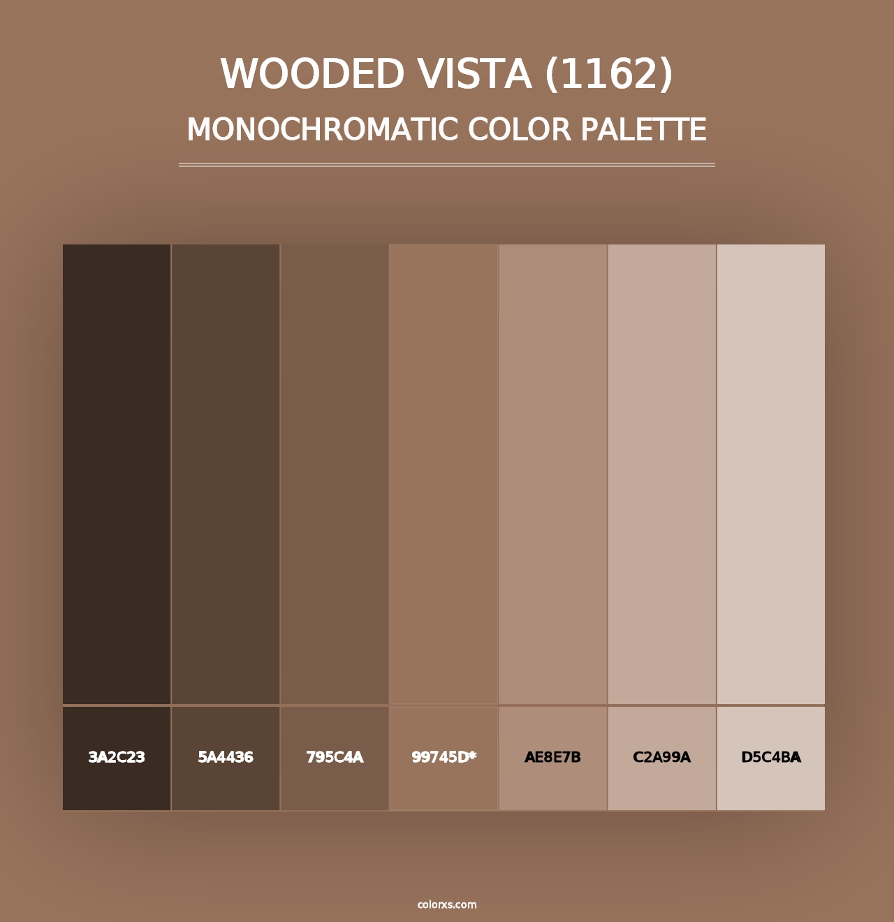 Wooded Vista (1162) - Monochromatic Color Palette