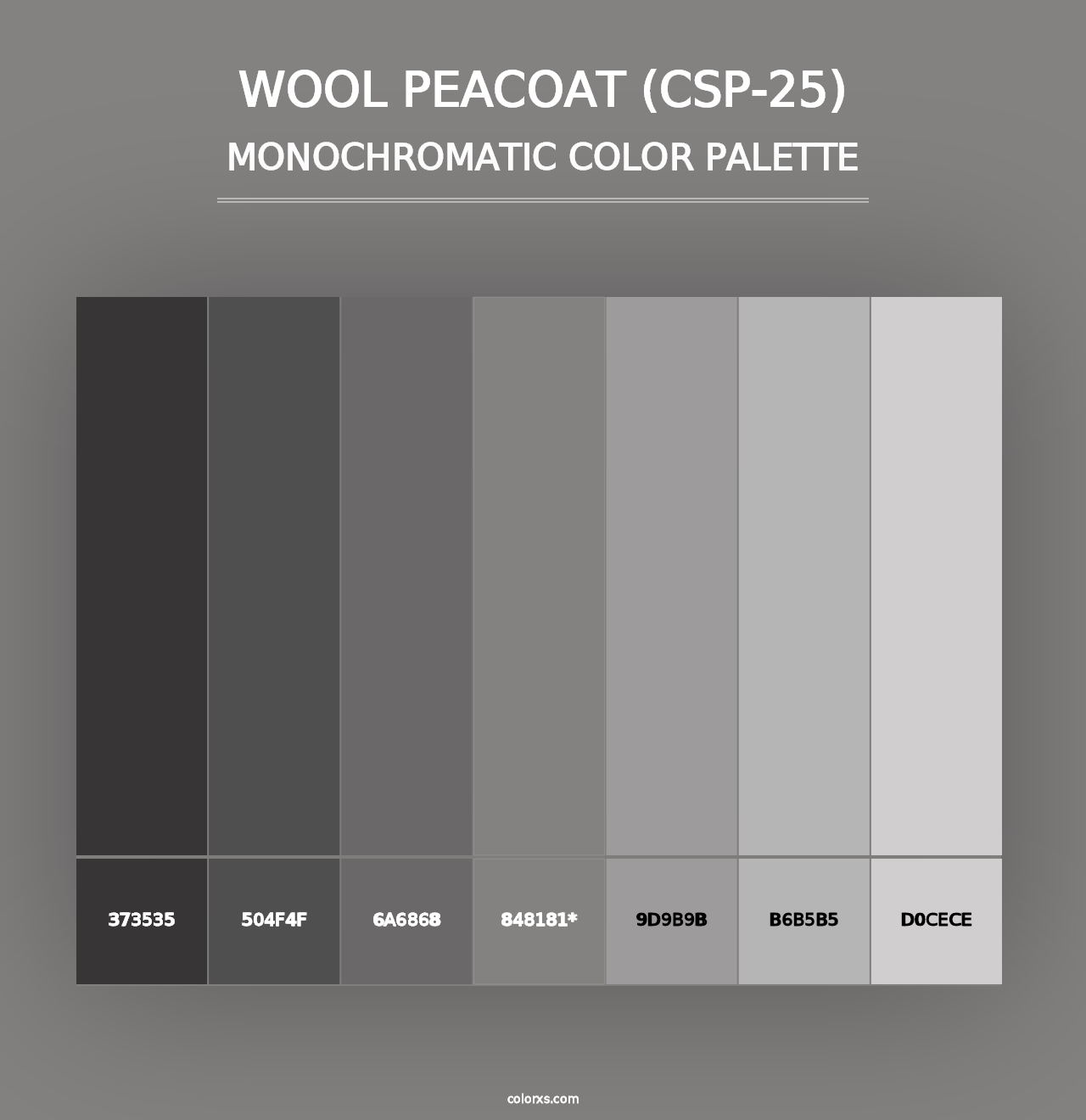 Wool Peacoat (CSP-25) - Monochromatic Color Palette