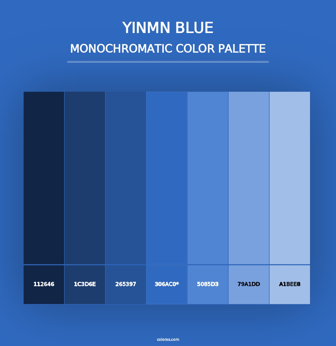 YInMn Blue - Monochromatic Color Palette