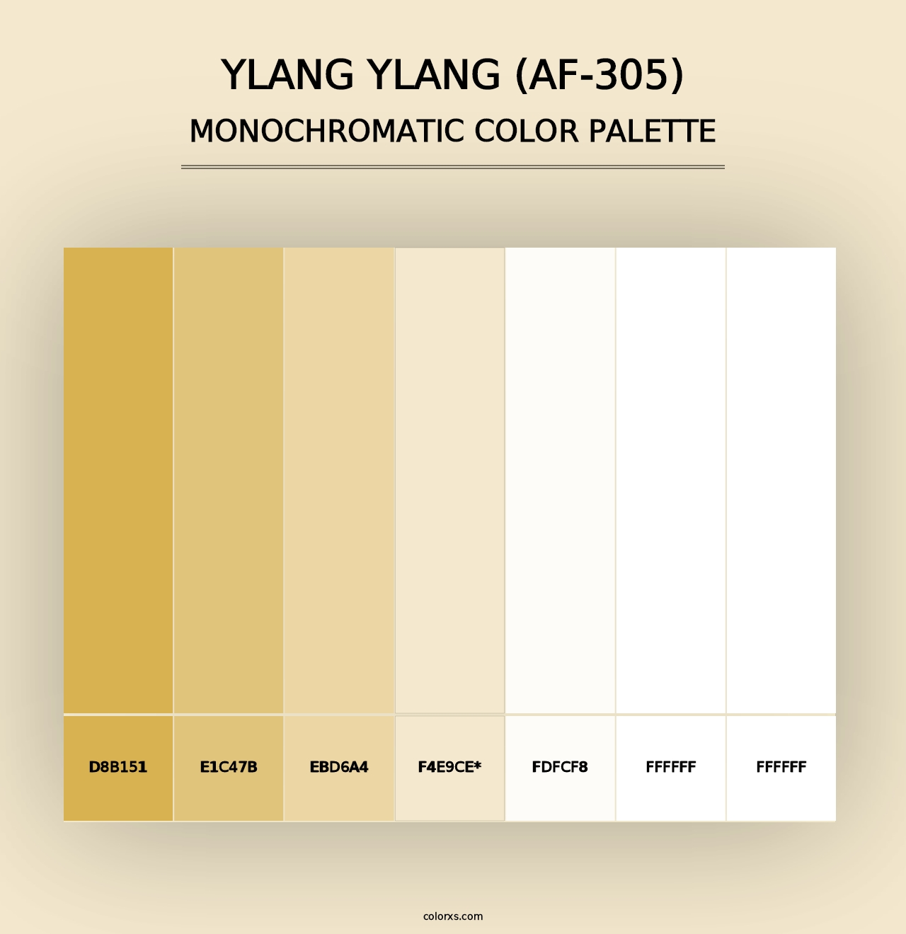 Ylang Ylang (AF-305) - Monochromatic Color Palette