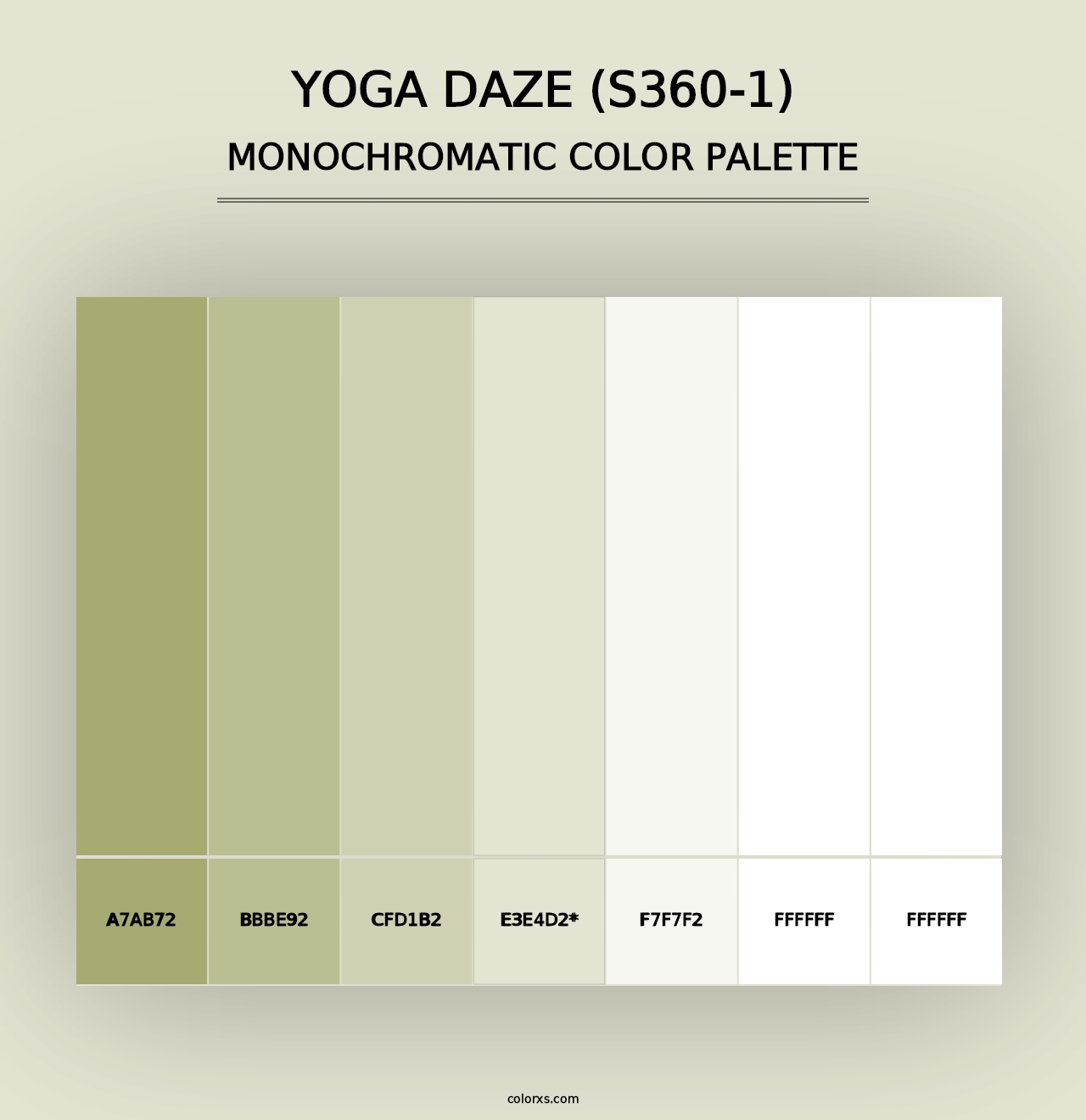 Yoga Daze (S360-1) - Monochromatic Color Palette