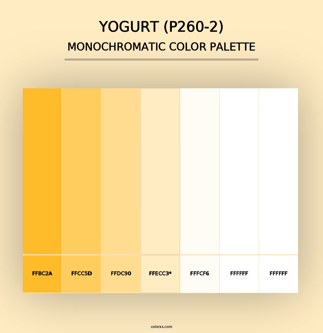 Yogurt (P260-2) - Monochromatic Color Palette