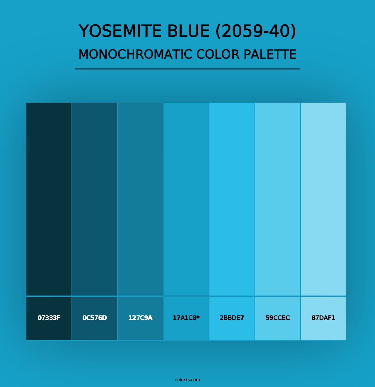 Yosemite Blue (2059-40) - Monochromatic Color Palette