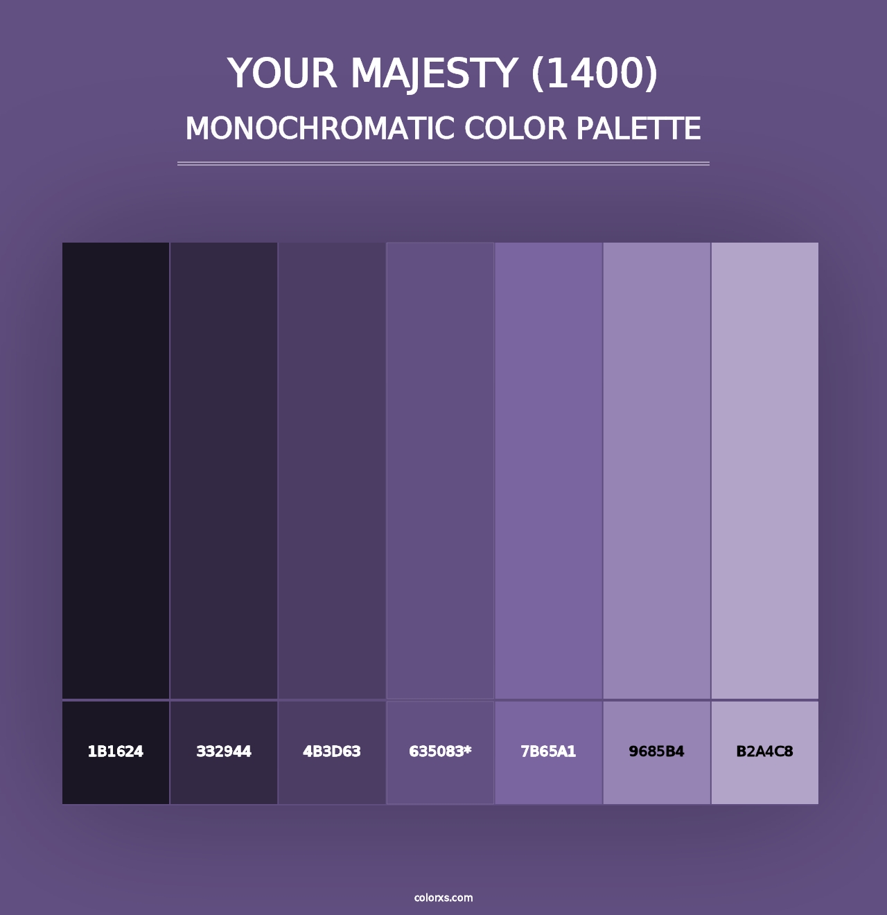 Your Majesty (1400) - Monochromatic Color Palette