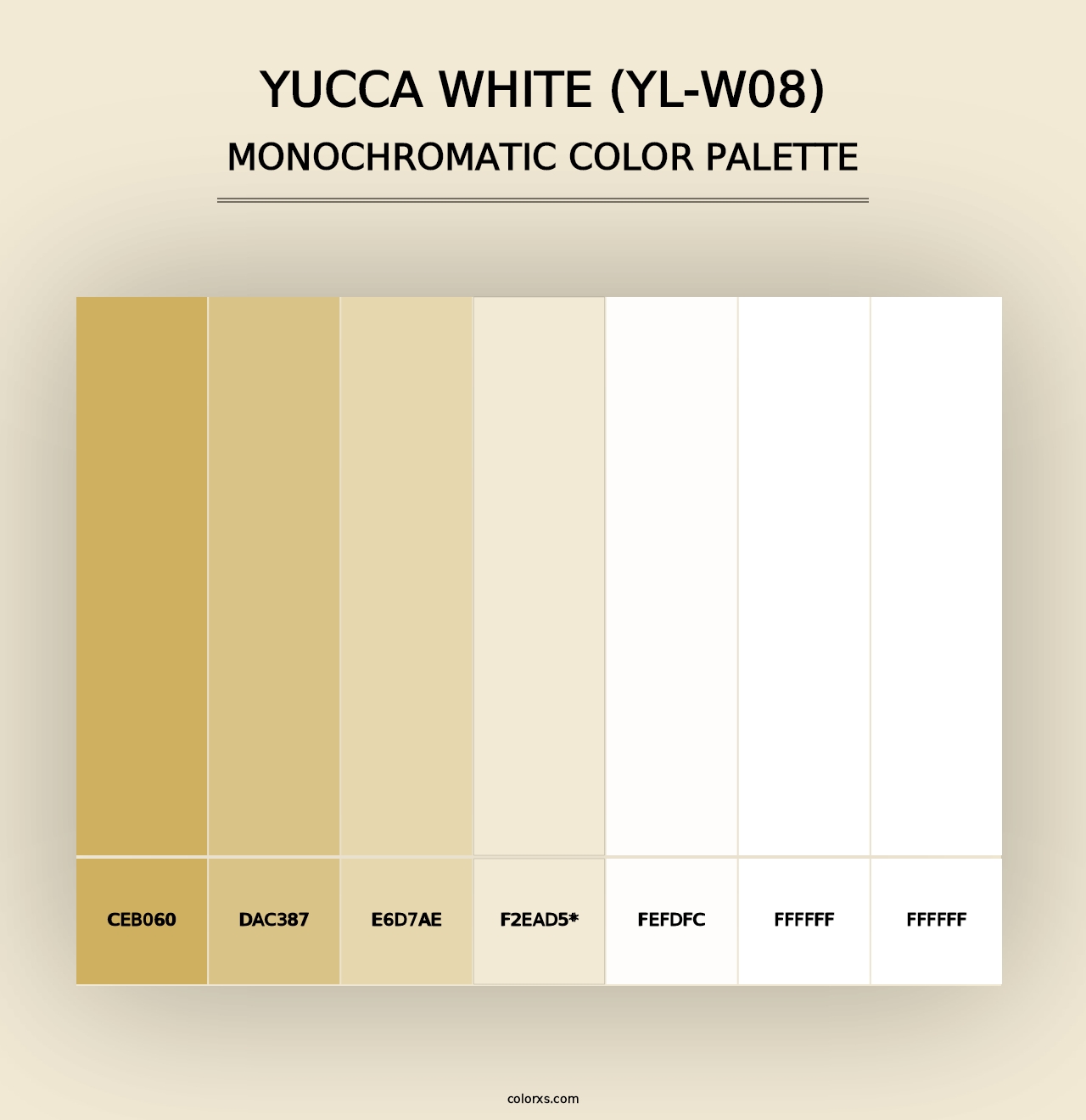 Yucca White (YL-W08) - Monochromatic Color Palette