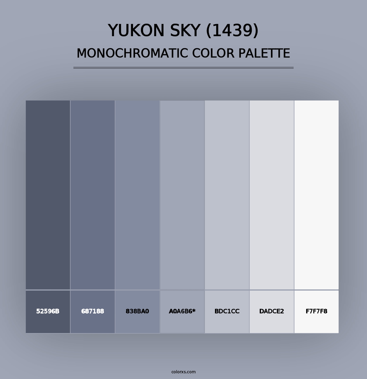 Yukon Sky (1439) - Monochromatic Color Palette