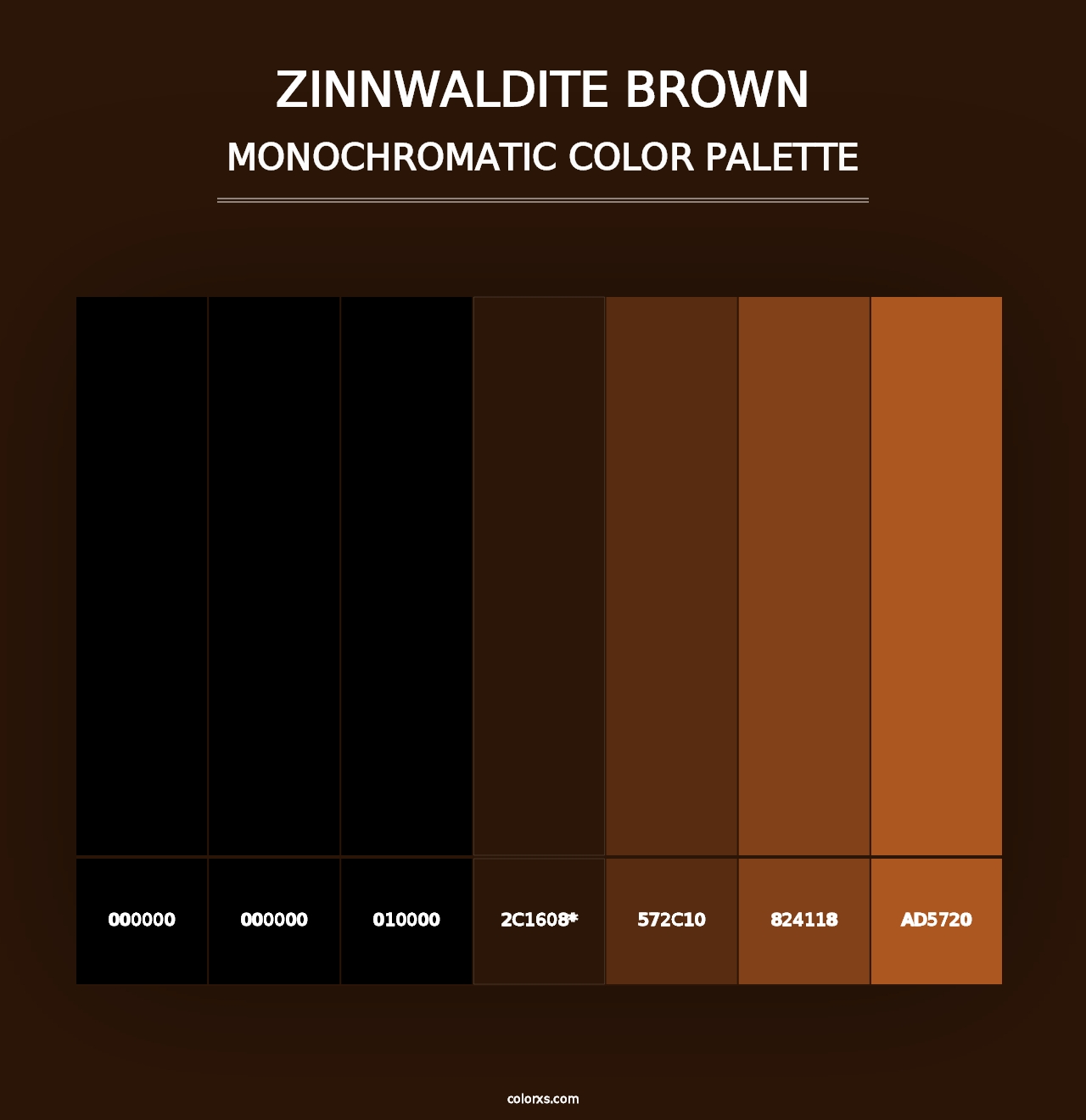 Zinnwaldite Brown - Monochromatic Color Palette