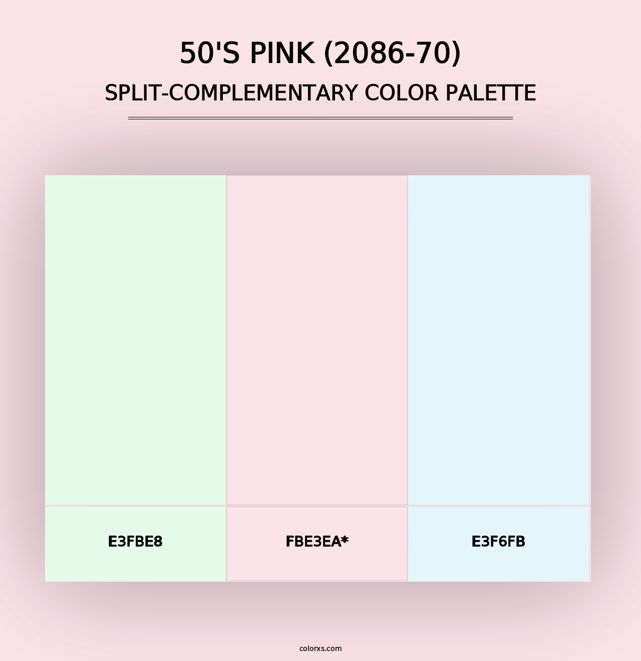 50's Pink (2086-70) - Split-Complementary Color Palette