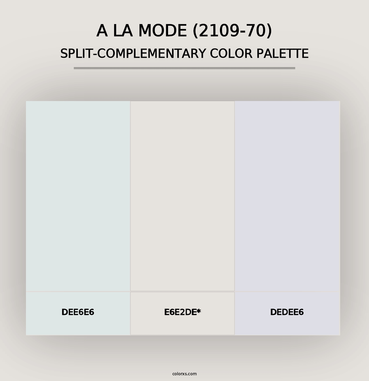 A la Mode (2109-70) - Split-Complementary Color Palette