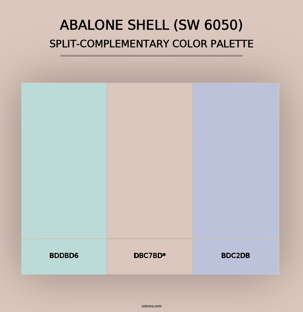 Abalone Shell (SW 6050) - Split-Complementary Color Palette