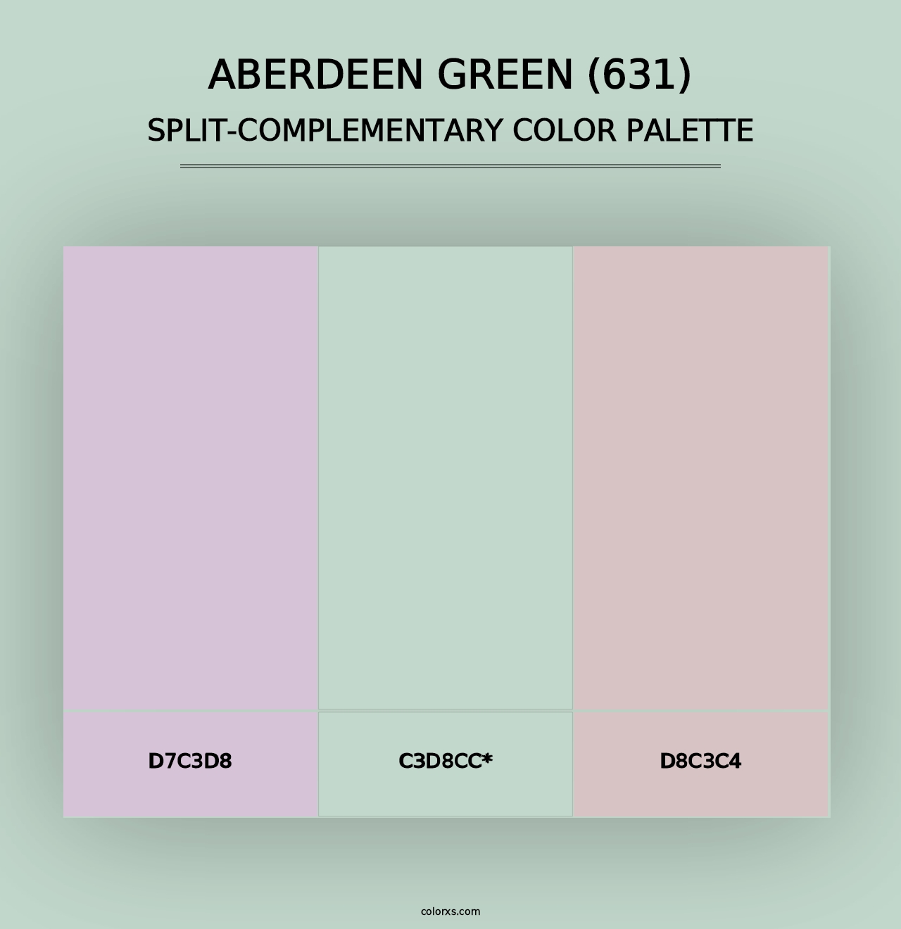 Aberdeen Green (631) - Split-Complementary Color Palette