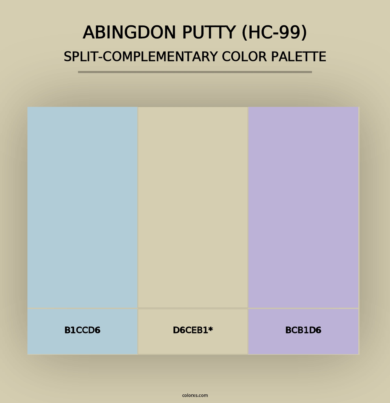 Abingdon Putty (HC-99) - Split-Complementary Color Palette