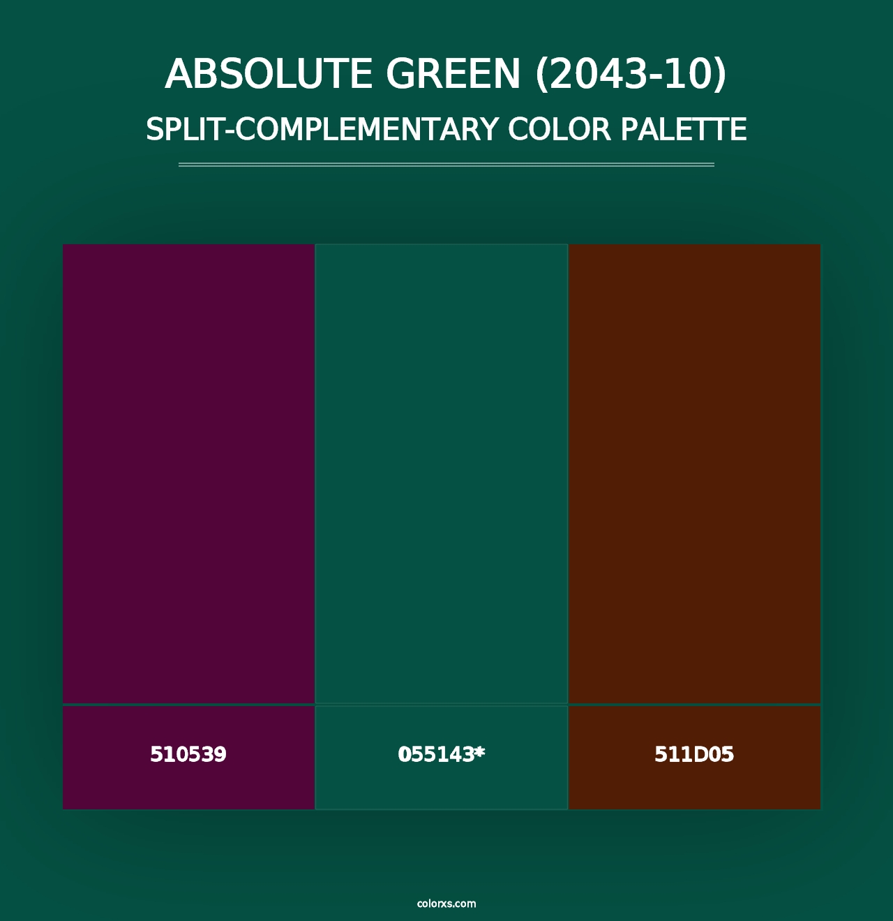 Absolute Green (2043-10) - Split-Complementary Color Palette