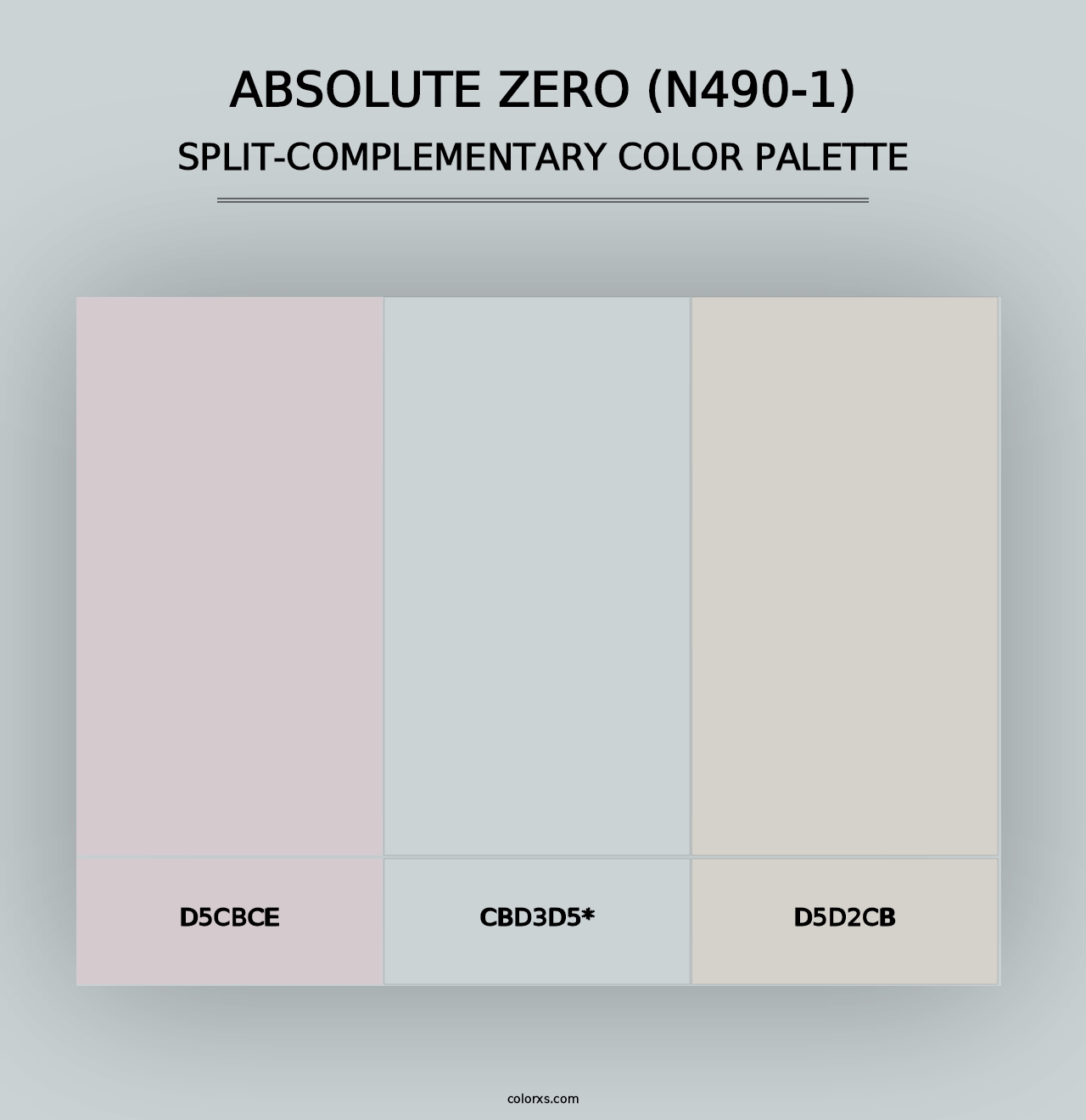 Absolute Zero (N490-1) - Split-Complementary Color Palette