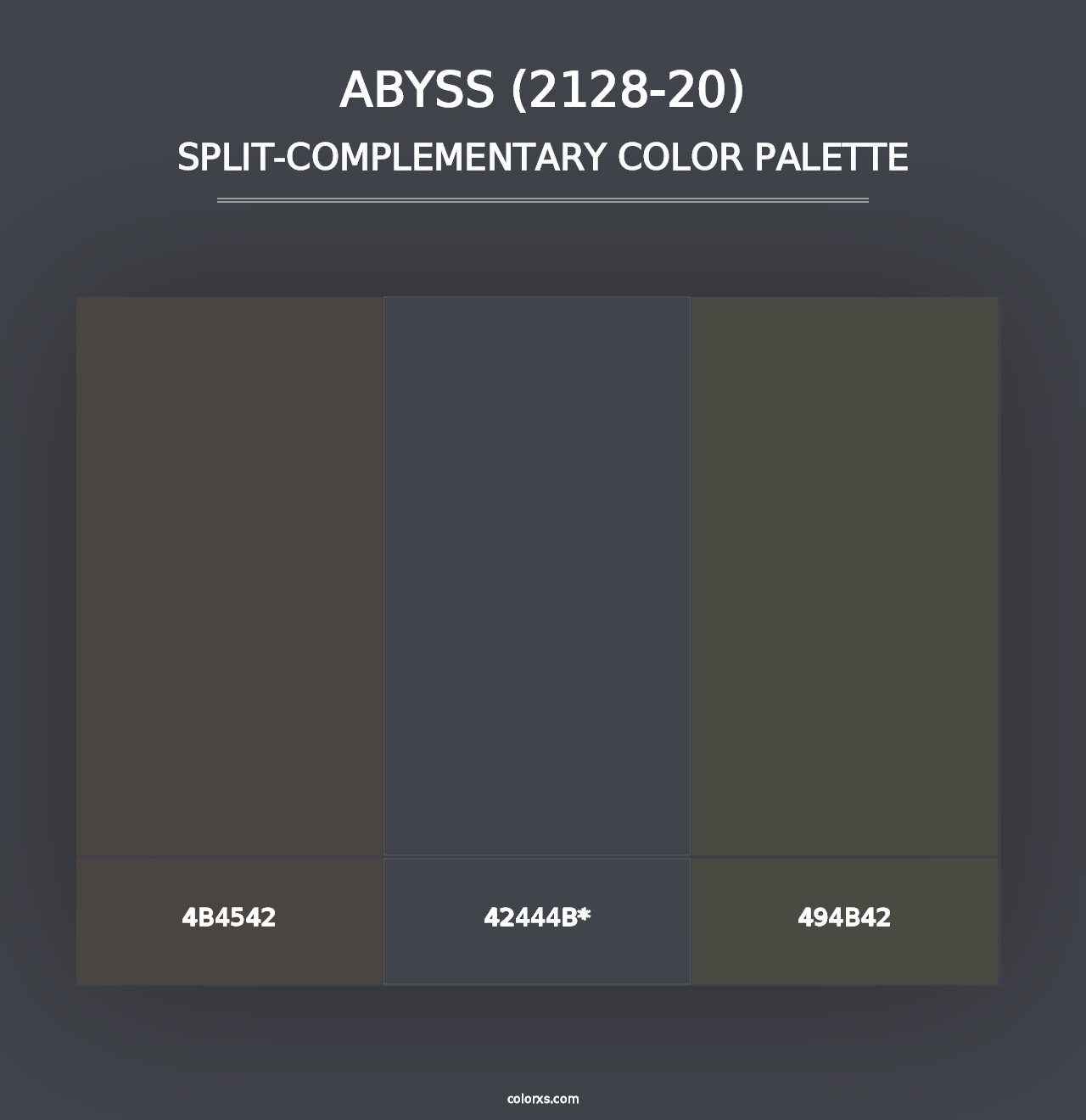 Abyss (2128-20) - Split-Complementary Color Palette