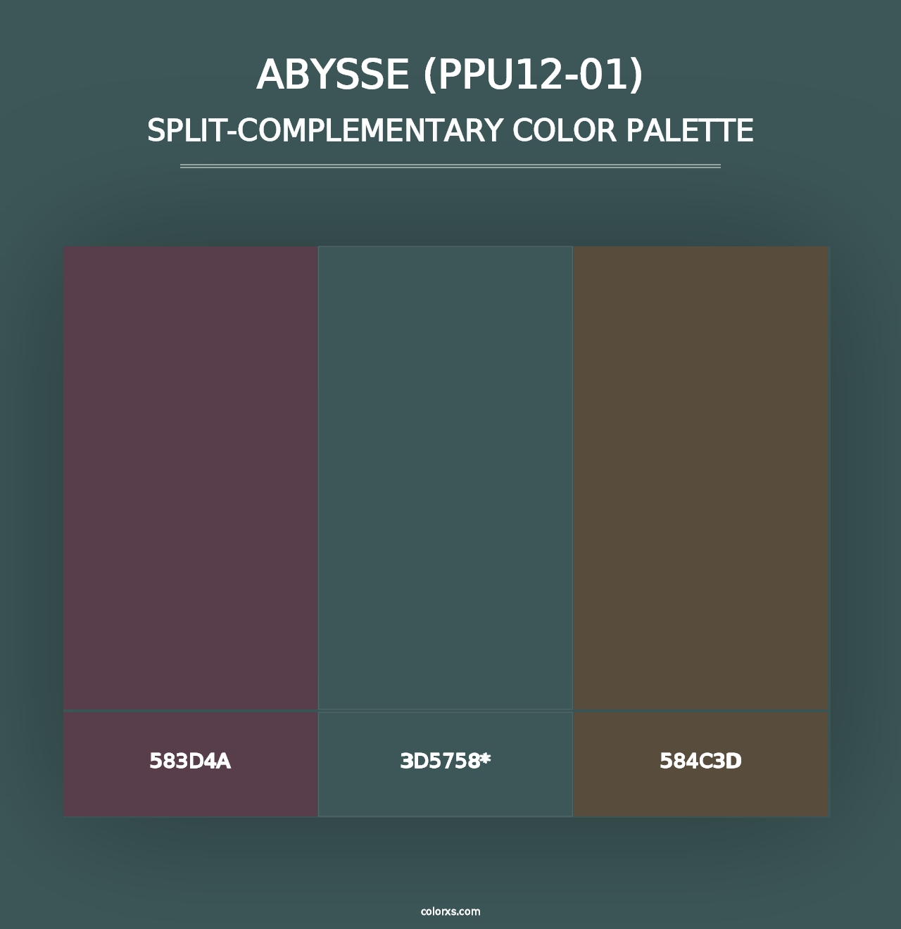 Abysse (PPU12-01) - Split-Complementary Color Palette