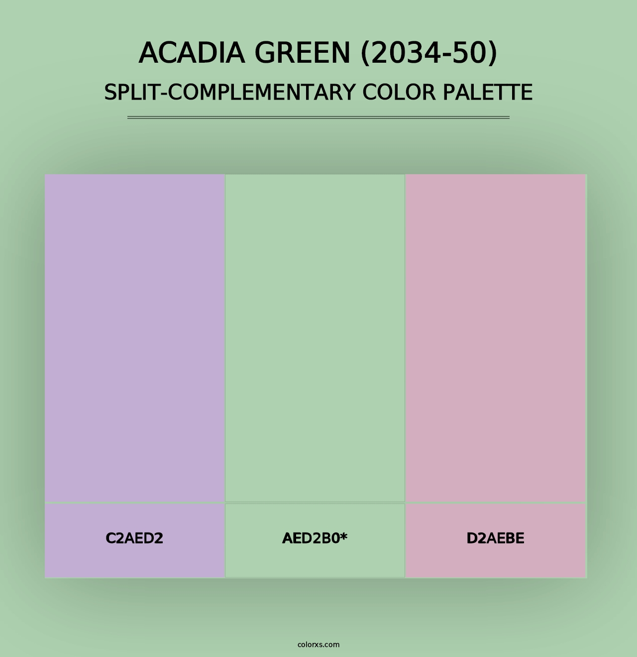 Acadia Green (2034-50) - Split-Complementary Color Palette