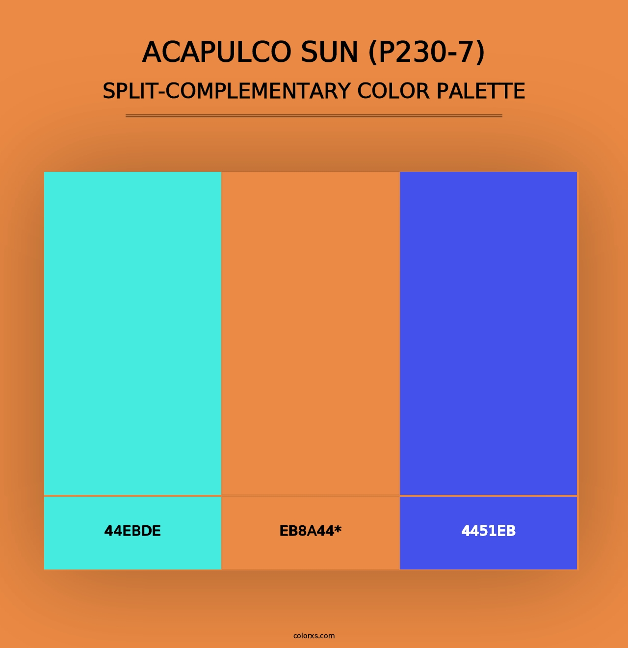 Acapulco Sun (P230-7) - Split-Complementary Color Palette