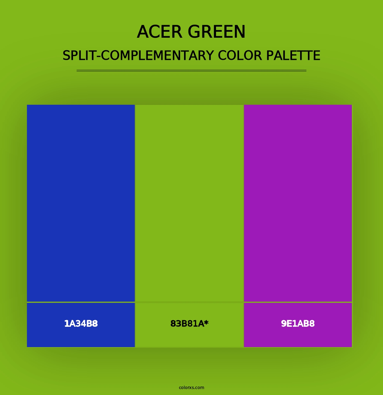 Acer Green - Split-Complementary Color Palette