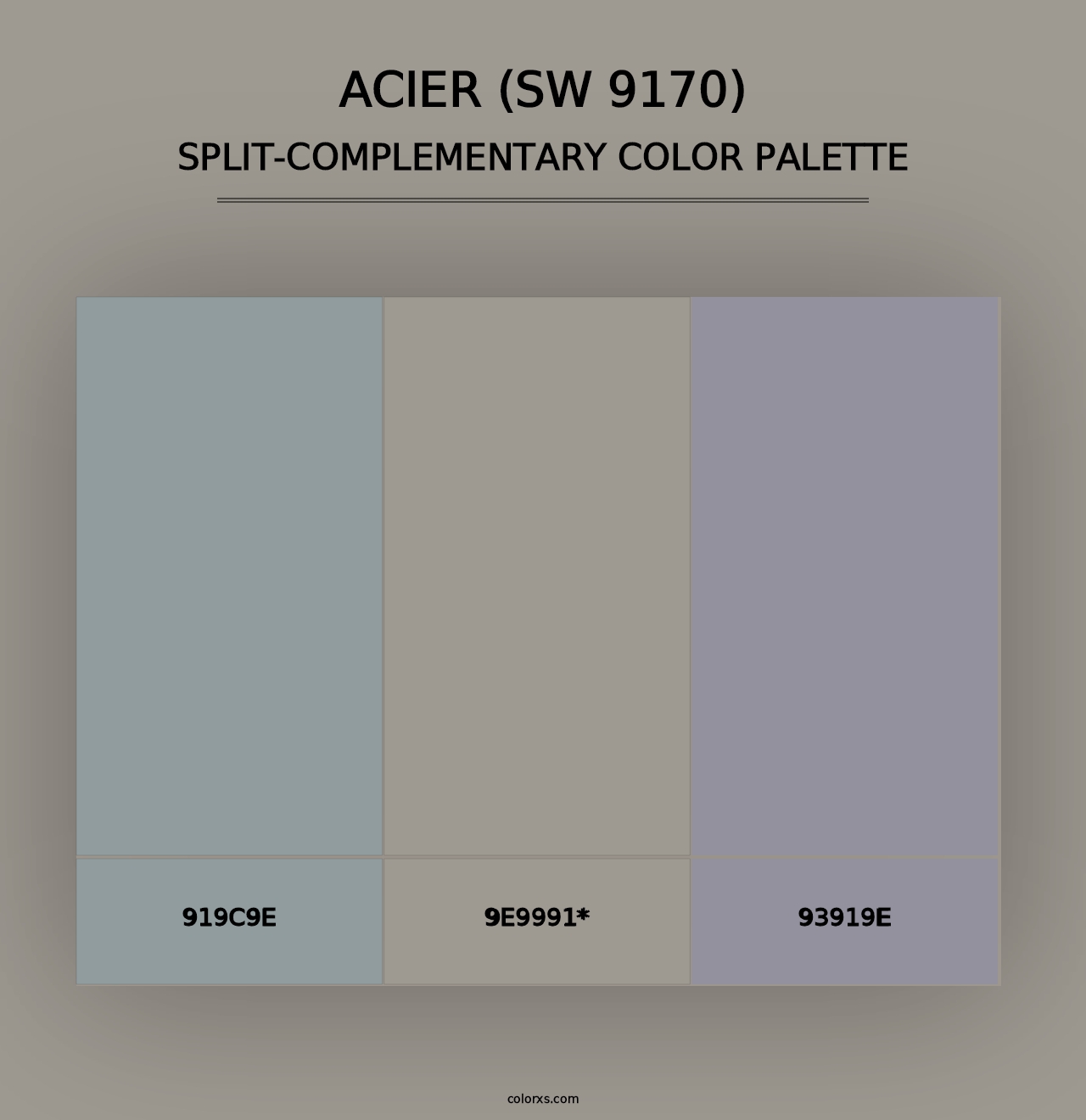 Acier (SW 9170) - Split-Complementary Color Palette