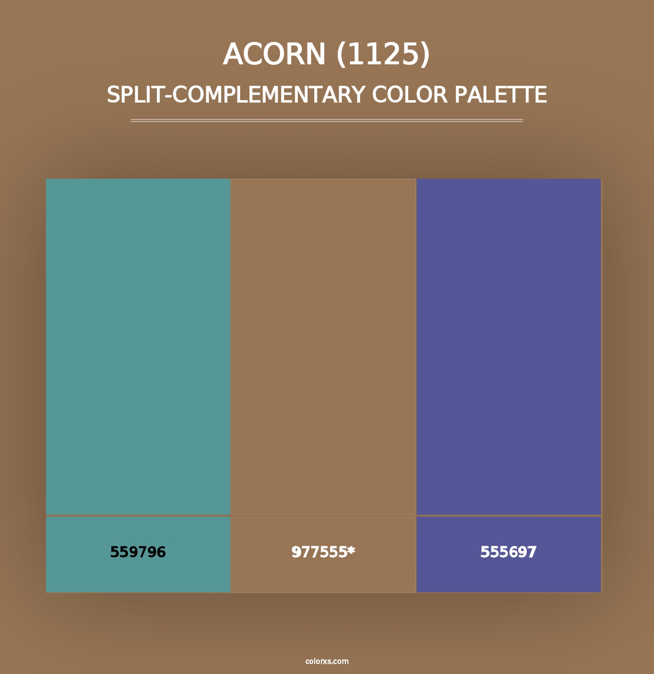 Acorn (1125) - Split-Complementary Color Palette