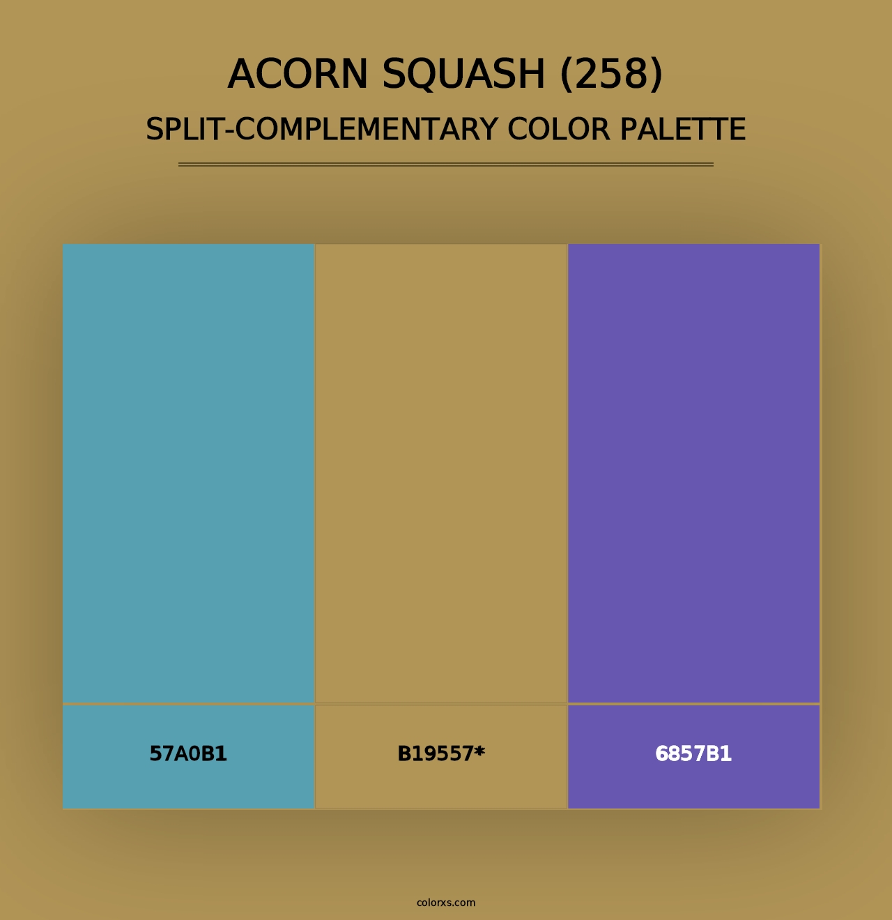 Acorn Squash (258) - Split-Complementary Color Palette