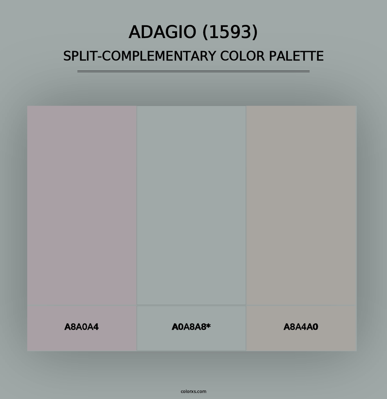 Adagio (1593) - Split-Complementary Color Palette