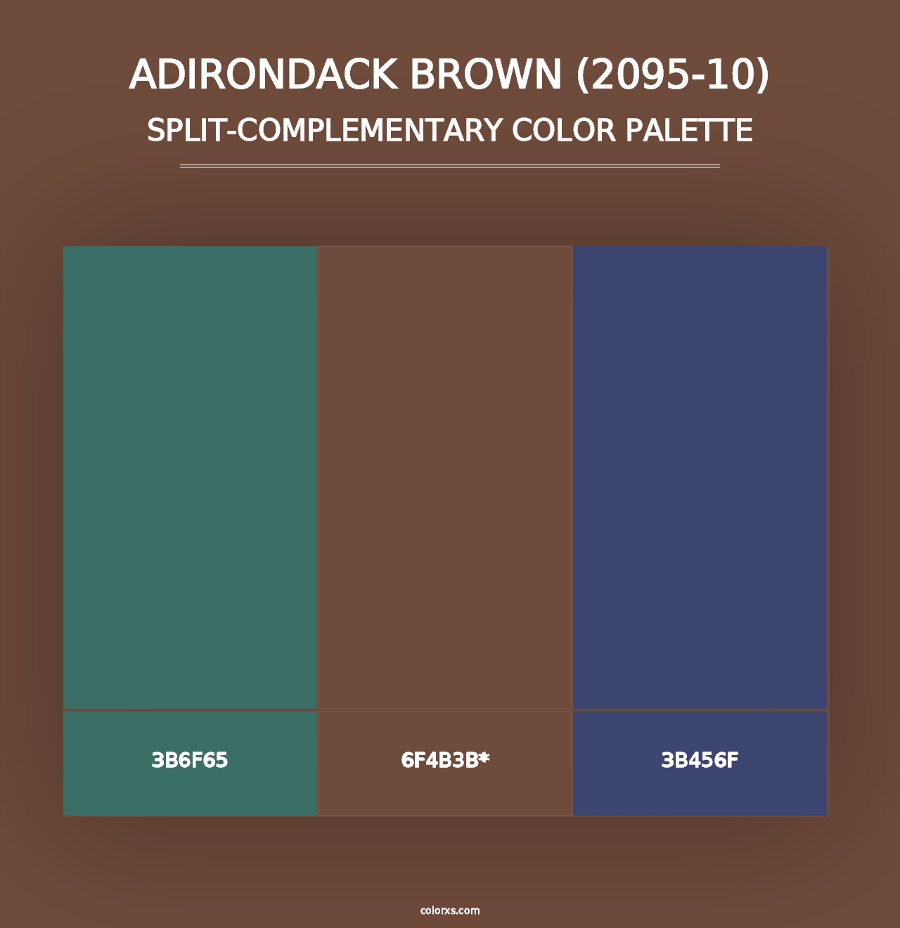 Adirondack Brown (2095-10) - Split-Complementary Color Palette